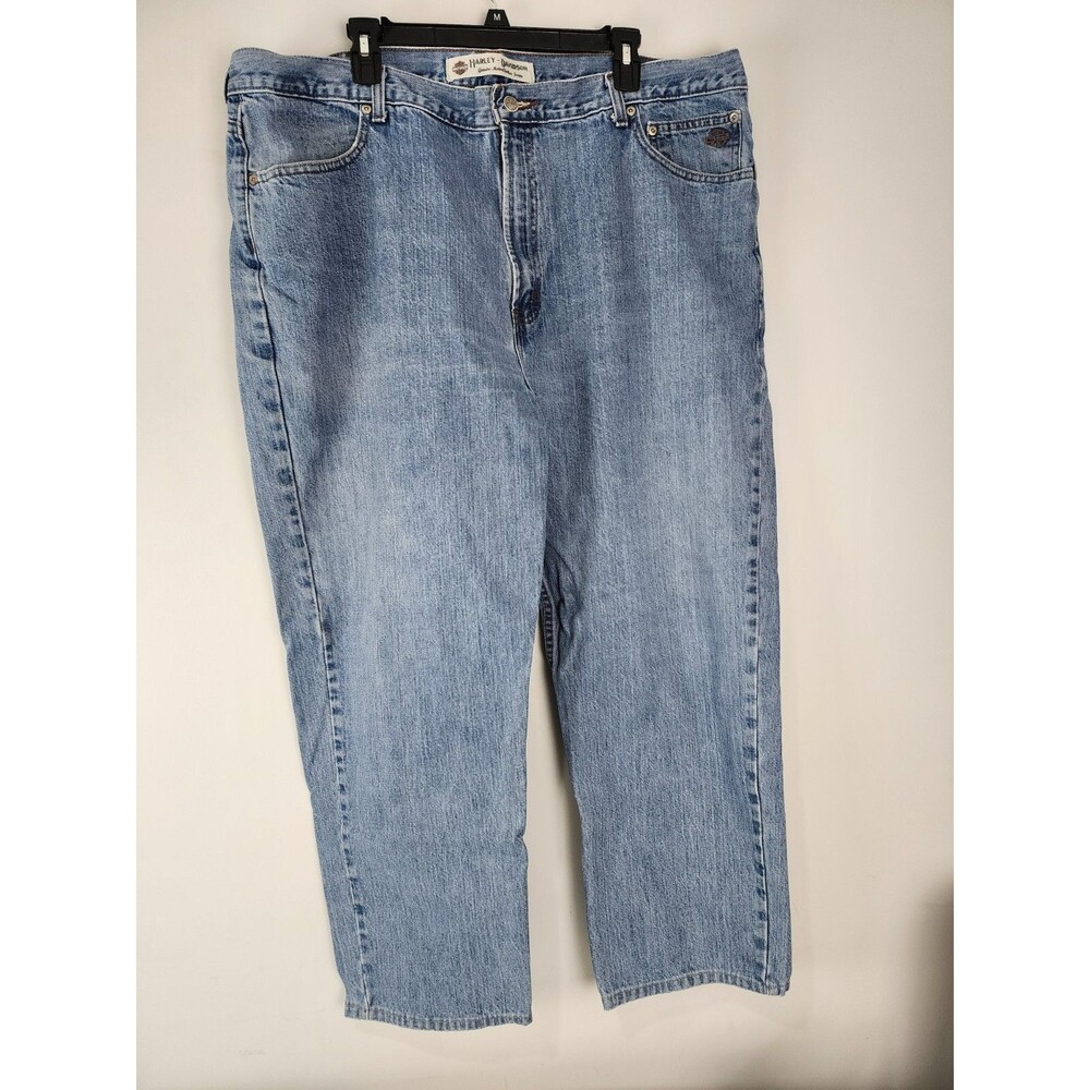 Harley Davidson Men's Jeans Size 44x32 Blue Denim Straight Leg Jeans